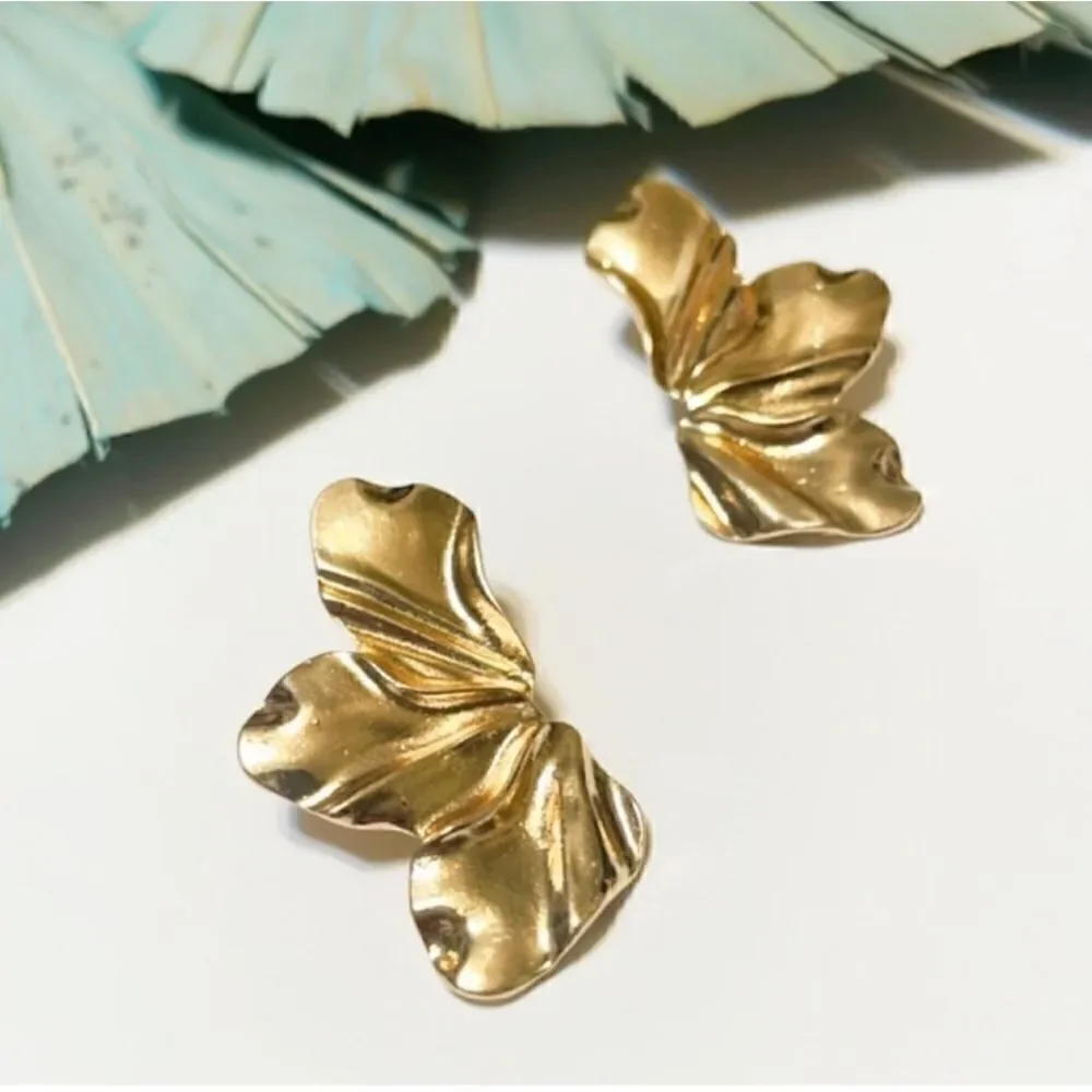 Flower statement  earrings  #197